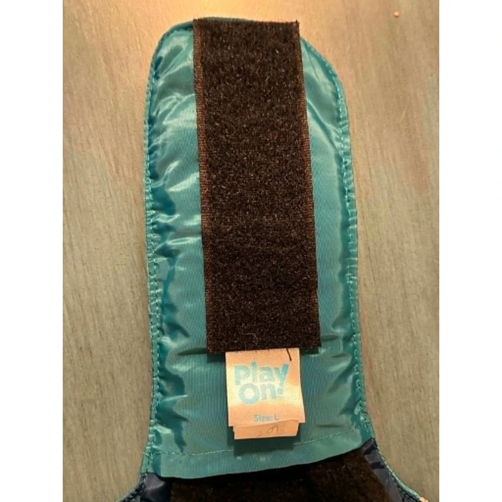 Play On 3 in 1 Jacket Pet Large‎ Teal Excellent Fleece Lined Reflective Coat